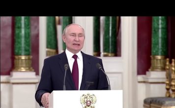 სიტყვა, რომელიც რუსეთში აკრძალულია, თავად ვლადიმერ პუტინს პრესკონფერენციაზე წამოსცდა | 23.12.2022